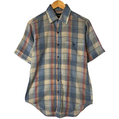 古着 80年代 ギャップ GAP オールドギャップ チェック柄 半袖 ポリコットンシャツ USA製 メンズM相当 ヴィンテージ /eaa554941 【中古】 【250601】 【NL2503】