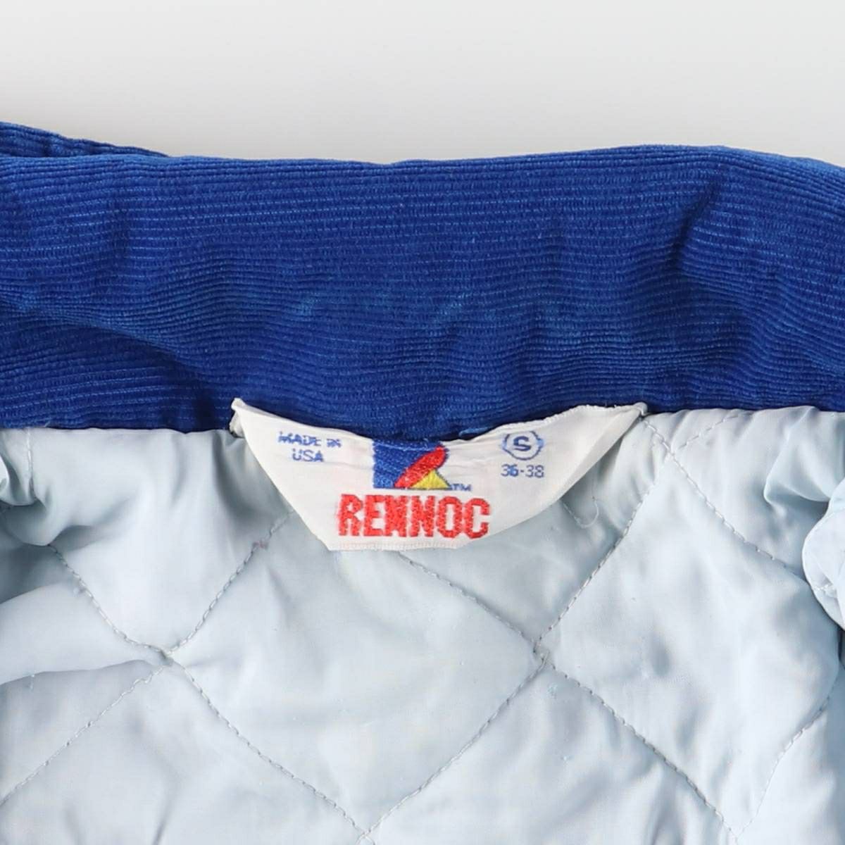 古着 70年代 レノック Rennoc 中綿入り コーデュロイボタンスタジャン