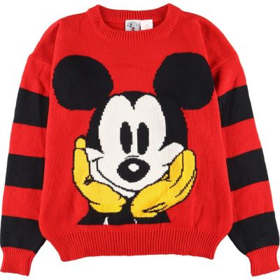 古着 90年代 MICKEY&CO. MICKEY MOUSE ミッキーマウス アクリルニットセーター メンズXL相当 ヴィンテージ /eaa399445 【中古】 【241202】