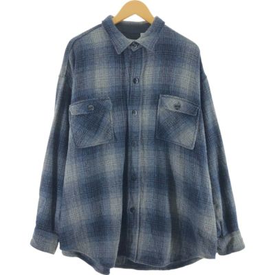 古着 90～00年代 Raw Rags オンブレチェック ウールシャツ メンズL相当 ヴィンテージ /eaa505775 【中古】 【241202】