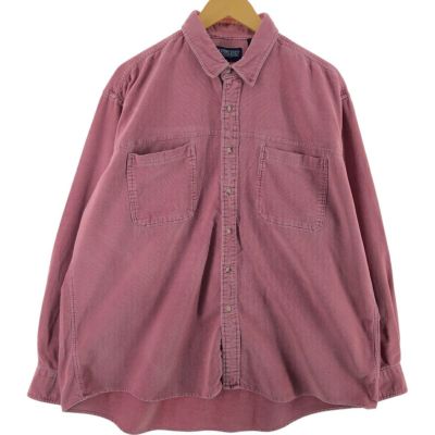 古着 90年代 ランズエンド LANDS' END 長袖 ポロシャツ メンズM
