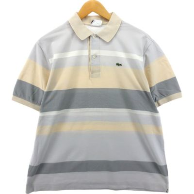 古着 ラコステ LACOSTE 半袖 ボーダー ポロシャツ 5 メンズM相当 /eaa551572 【中古】 【250602】