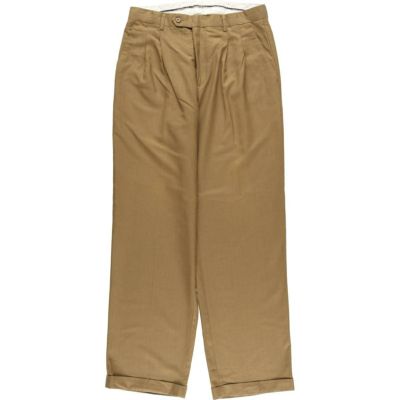 古着 SLATES ツータック スラックス ワイドパンツ メンズw30相当