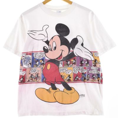 プリント生産国90年代 SHERRYS MICKEY MOUSE ミッキーマウス FLORIDA リンガーT キャラクタープリントTシャツ USA製 メンズXXL ヴィンテージ /eaa313396