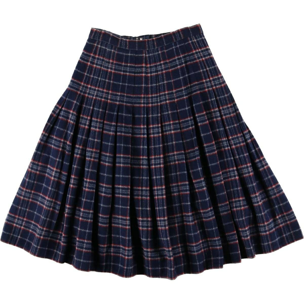 古着 70～80年代 ベロア ハーフ丈 フレアスカート レディースM相当