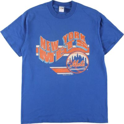 80年代 チャンピオン Champion トリコタグ MLB NEW YORK METS ニューヨークメッツ スポーツプリントTシャツ USA製 メンズM ヴィンテージ /eaa337586