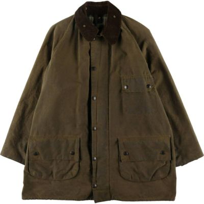 古着 80年代 バブアー Barbour SOLWAY ZIPPER ソルウェイジッパー 2ワラント ワックスコットン オイルドジャケット 英国製 44in メンズL相当 ヴィンテージ /eaa505174 【中古】 【241204】