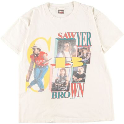 古着 90年代 タルテックス TULTEX SAWYER BROWN ソーヤーブラウン 両面