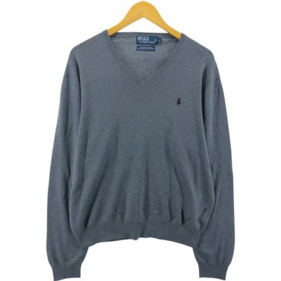 古着 ラルフローレン Ralph Lauren POLO by Ralph Lauren Vネック ピマコットンニットセーター メンズL相当 /eaa434480 【中古】 【241206】