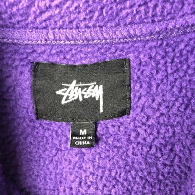 古着 ステューシー STUSSY ハーフジップ フリースプルオーバー メンズM