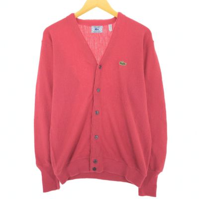 古着 80年代 ラコステ LACOSTE IZOD アクリルニットカーディガン USA製 メンズL相当 ヴィンテージ /eaa444612 【中古】 【241206】