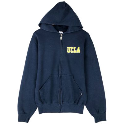 RUSSELL ラッセル 鬼フェード スウェット パーカー UCLA M ナス紺 古着 ラッセル Russell UCLA カリフォルニア大学ロサンゼルス校