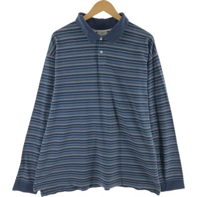古着 エルエルビーン L.L.Bean 半袖 ボーダー ポロシャツ メンズ