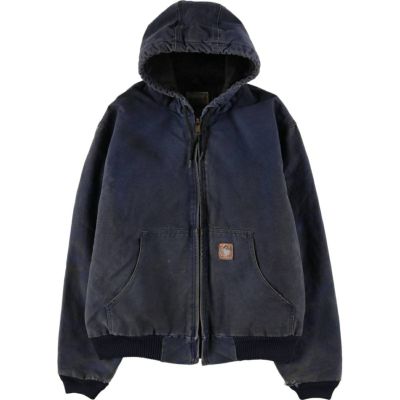 カーハートサンタフェジャケットダック地ボンバージャケットアクティブブルゾン古着黒 カーハートサンタフェジャケットダック地ボンバージャケットアクティブ