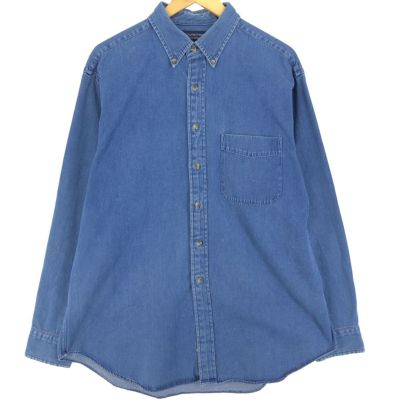 古着 ROUNDTREE＆YORKE 長袖 ボタンダウンデニムシャツ メンズL /eaa456612 【中古】 【240615】 ss2503_30