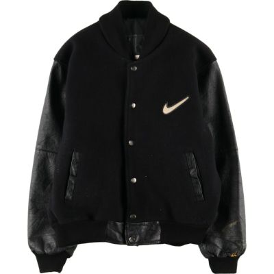 美品Nike ウールブラウン スタジャン XXLバーシティジャケット 新品タグ付きNIKEナイキ サテンバーシティジャケット スタジャン