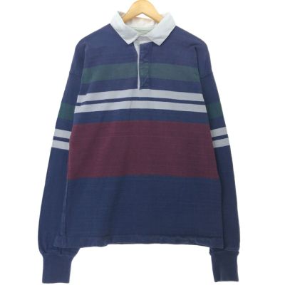 古着 90年代 カンタベリー CANTERBURY ボーダー柄 長袖 ラガーシャツ