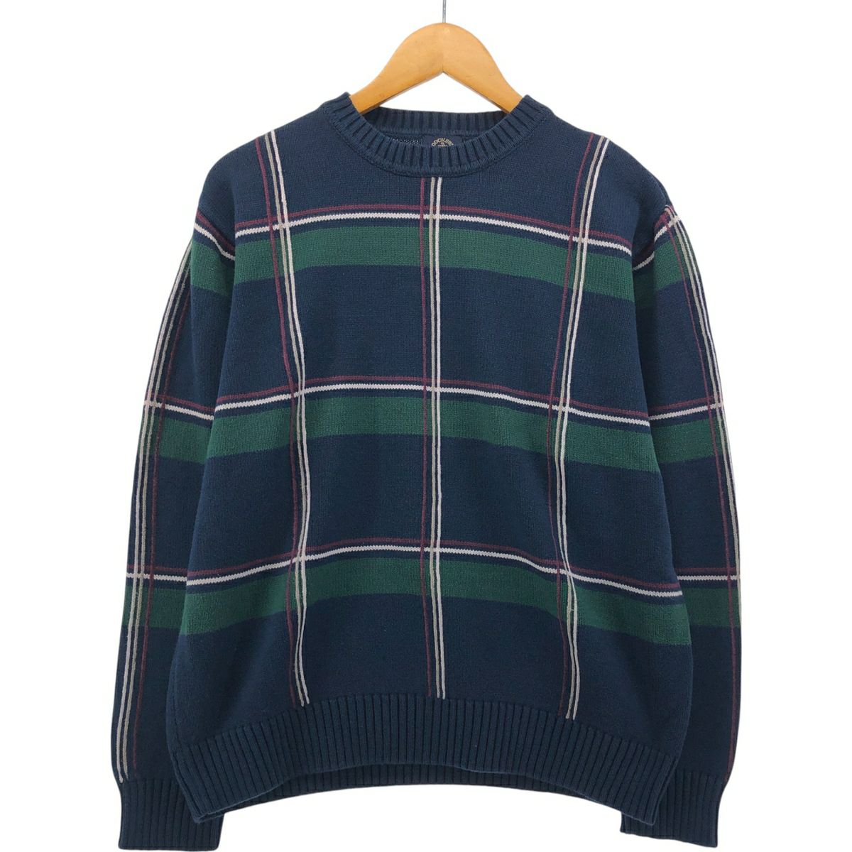 古着 90年代 クラフトアンドバロー CROFT&BARROW ボーダー柄 コットン