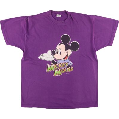 古着 90年代 elve Sheen MICKEY MOUSE ミッキーマウス キャラクタープリントTシャツ USA製 メンズL ヴィンテージ /eaa454197 【中古】 【240615】