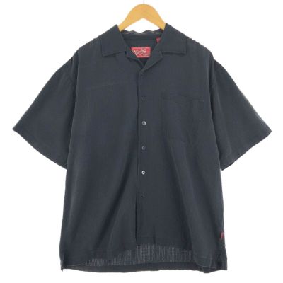 古着 90年代 WOODYS オープンカラー 半袖 レーヨンシャツ メンズ