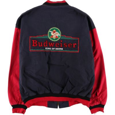 ヴィンテージ アメリカ製 バドワイザー公式 刺繍ロゴ ブルゾン 企業系 古着 古着 90s CHASE 「Budweiser」 バドワイザー 企業 刺しゅう パデッド