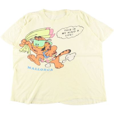 Flirts Garfield ガーフィールド キャラクタープリントTシャツ メンズ 