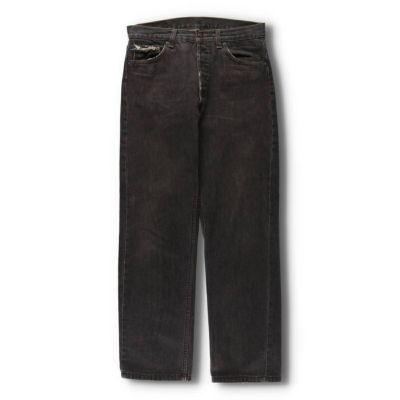 古着 90年代 リーバイス Levis 501 先染め ブラックデニム ストレート
