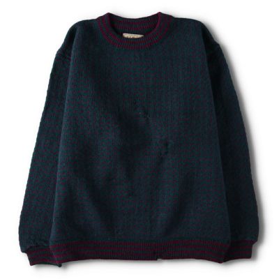 古着 70～80年代 エルエルビーン L.L.Bean バーズアイ柄 ウールニット