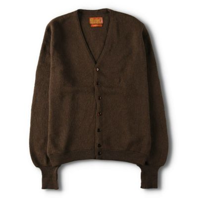 70's sears キングスロード　モヘアカーディガン　アーガイル 70's Sears KINGS ROAD ダイヤ柄 モヘアニットカーディガン 表記(XL