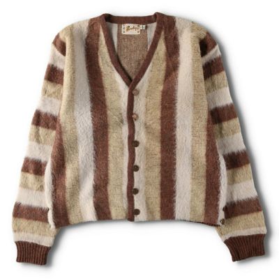 マルニ ボーダー モヘア ウール ニット カーディガン セーター メンズ