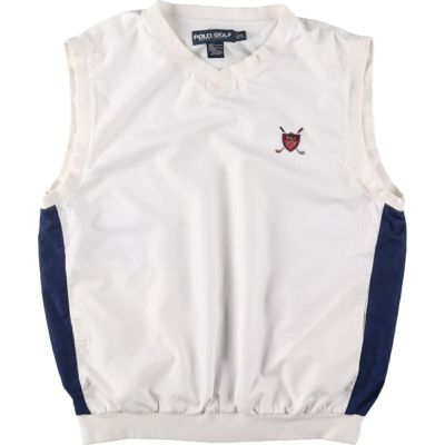 新品未使用 POLO GOLF RALPHLAUREN ポロゴルフ ラルフローレン Vネックベスト チェック柄コットンニット メンズ ゴルフウエア 紳士 Mサイズ 古着 ラルフローレン Ralph Lauren POLO GOLF ポロゴルフ ハーフ