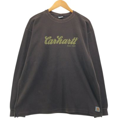 古着 カーハート Carhartt サーマルロンT ワッフル メンズXL相当