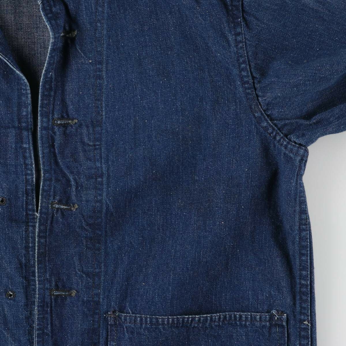 古着 濃紺 40年代 米軍 U.S.NAVY ショールカラー デニムカバーオール