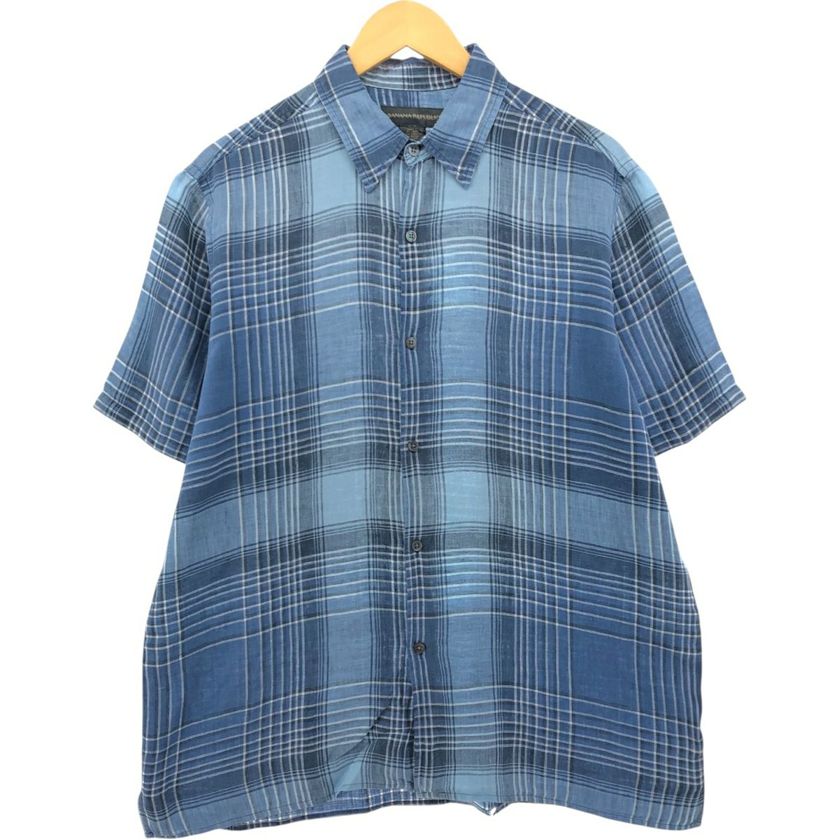 古着 90年代 バナナリパブリック BANANA REPUBLIC チェック柄 長袖