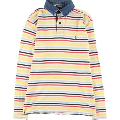 古着 ラルフローレン Ralph Lauren POLO by Ralph Lauren 長袖 ボーダー ポロシャツ メンズL /eaa440051 【中古】 【240617】