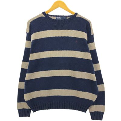 古着 ラルフローレン Ralph Lauren ボーダー柄 コットンニットセーター メンズM相当 /eaa472674 【中古】 【241212】