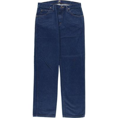 パンツ Wrangler 00s wide straight denim W33 古着 濃紺 90～00年代 ラングラー Wrangler 47MWZ ストレート