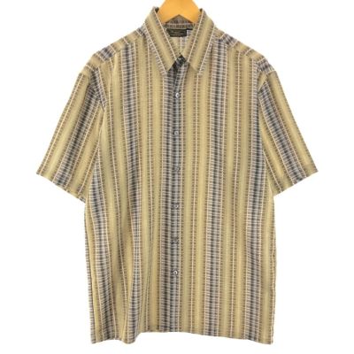CHISPA ツートン 半袖 オープンカラー ポリシャツ ボックスシャツ メンズL /eaa336581