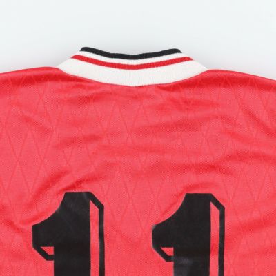 古着 SCORE Vネック サッカーユニフォーム ゲームシャツ USA製 メンズS