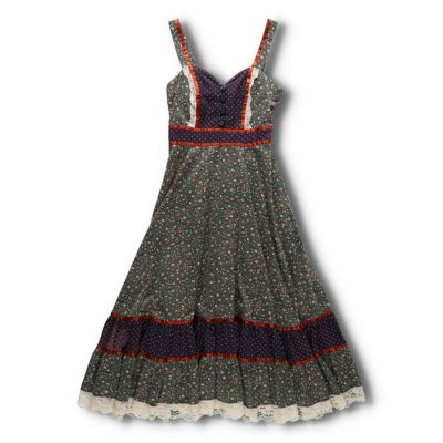 古着 70年代 ガンネサックス GUNNE SAX Jessica 花柄 キャミソールワンピース USA製 レディースXS相当 ヴィンテージ /evb008003 【中古】 【241203】 【N2412】