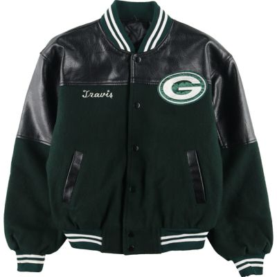 古着 NFL GREEN BAY PACKERS グリーンベイパッカーズ ウールスタジャン