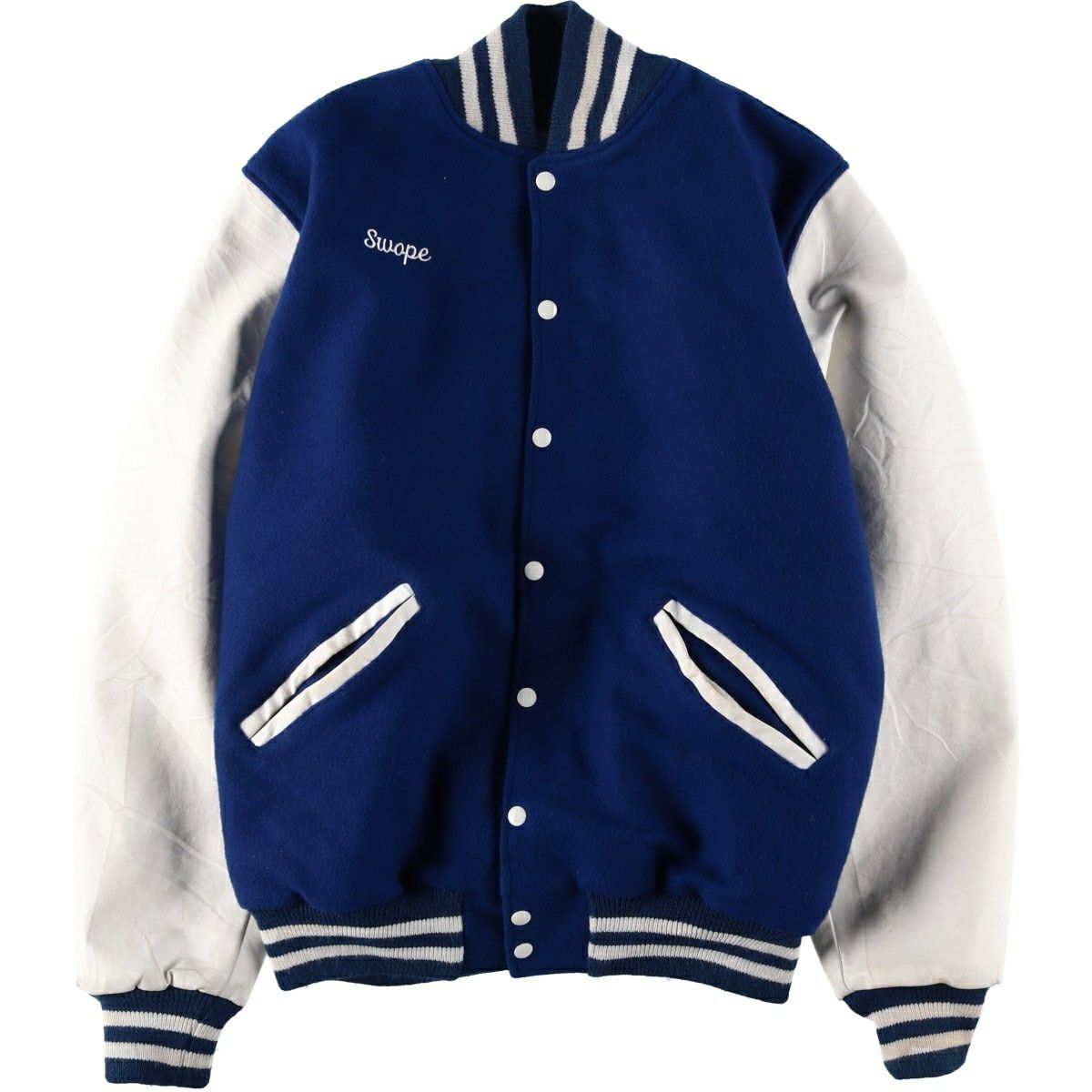 古着 90年代 iDENTITY MICHIGAN ミシガン大学 中綿入り カレッジ 袖革