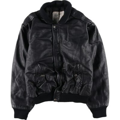 古着 フランス軍タイプ M.I.C パイロットジャケット レザーフライト