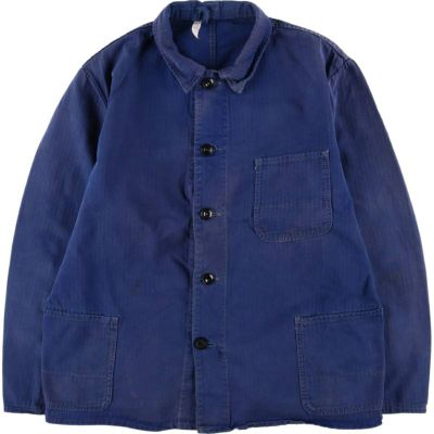 美品 XL相当 フレンチ ユーロワークジャケット カバーオール シャツジャゲット 楽天市場】古着 ユーロワーク EURO WORK 70s フランス製