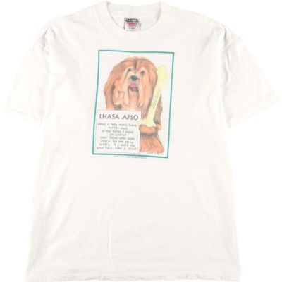 古着 90年代 Comax 犬柄 アニマルプリントTシャツ USA製 メンズXL