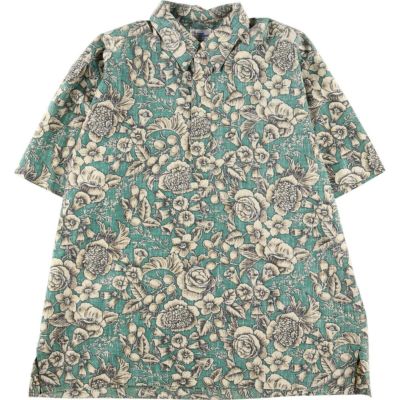 古着 90年代 レインスプーナー REYNSPOONER 水着タグ ビキニタグ ボタニカル柄 花柄 ボタンダウン ハワイアンアロハシャツ メンズXXL ヴィンテージ /eaa357539 【中古】 【230806】 ss2503_50