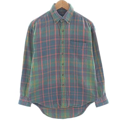 古着 80s GAP ブラック × イエロー ブロック チェック