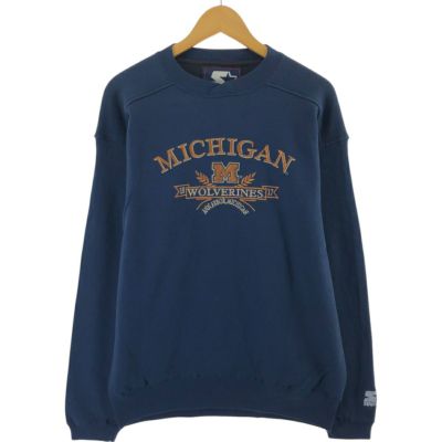 古着 スターター Starter MICHIGAN ミシガン大学 カレッジスウェット