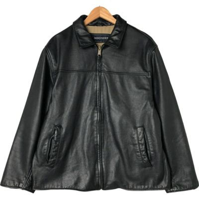古着 ドッカーズ DOCKERS スイングトップタイプ レザーブルゾン メンズ