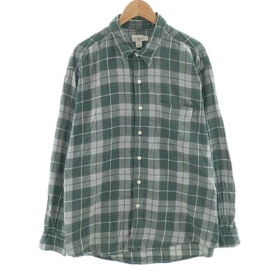 90年代 j.crew シャツ 1990's～J.CREW PLAID FLANNEL BOX SHIRT(VERY GOOD CONDITION) ・100